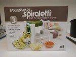 New Farberware Spiraletti Spiraling Vegetable Slicer W/ 3 Different Sizes. Fixed Price $18.00.