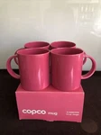 4 Vintage New W/box! Mcm Copco Danish Design Pink Melamine Mugs 1985 Taiwan. Fixed Price $14.99.
