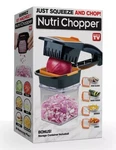 Nutri Chopper + Bonus Storage Container 4-WAY: Thin/thick Slices, Wedges, Cubes. Fixed Price $14.99.