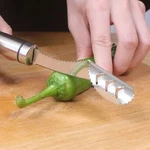 Stainless Steel Pepper Corer Seed Remover Chili Digging Kitchen Tool. Fixed Price $5.12.