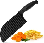Stainless Steel French Fry Cutter - Black Vegetable Slicer For Home Cooking. Fixed Price $8.99.