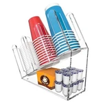 3-COMPARTMENT Disposable Cup Holder And Lid Compartments Clear. Fixed Price $65.15.