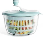 Transparent 4,24QT Salad Spinner - Safe Kitchen Gadget For Fast Vegetable Drying. Fixed Price $28.99.