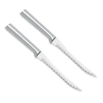 Silver Tomato Slicer Knife With 5 Blade Dual Serrated Edge Made In Usa. Fixed Price $38.69.