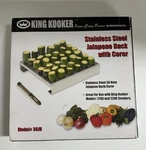 King Kooker Stainless Steel Hole Jalapeno Rack W/o Corer Model 36JR Euc. Fixed Price $19.99.