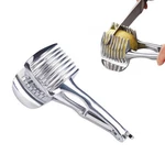 Stainless Steel Onion Tomato Lemon Slicer Handheld Fruit Vegetable Kitchen Tool. Fixed Price $13.81.
