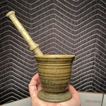 Antique Bronze & Brass Mortar And Pestle Heavy Herb Grinder. Fixed Price $149.99.