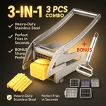 Heavy Duty Stainless Steel French Fry Cutter With Suction Feet For Potatoes. Fixed Price $29.99.