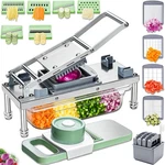 Stainless Steel Vegetable Chopper, Veggie With 10 Blades, Onion Dicer. Fixed Price $88.31.