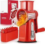 Rotary Cheese Grater W/handle &5 Blades, Round Slicer Vegetable. Fixed Price $8.95.