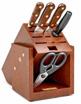 Wusthof New Crafter 6PC Knife Block Set Smoked Oak Brass Rivets Chef Grade. Fixed Price $289.99.