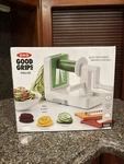 New Oxo Good Grips 3-BLADE Tabletop Spiralizer With Stronghold Suction, White. Fixed Price $50.00.
