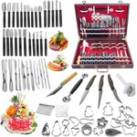Krbnk 80-PIECE Stainless Steel Fruit Carving Tools Set Professional. Fixed Price $65.73.