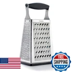 Cuisipro Stainless Steel Cheese Grater With Handle, 4 Sided Box For Kitch. Fixed Price $58.10.