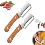 1 Pc Stainless Steel Peeler With Wooden Handle Fruit & Vegetable Slicer. Fixed Price $10.99.