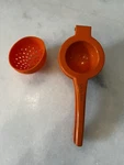 Sur Table Orange Manual Citrus Juicer With Strainer Insert, Plastic 0.2 Qt. Fixed Price $9.53.