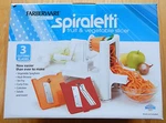 New Farberware Commercial Spiraletti Fruit & Vegetable Slicer W/ 3 Cutting Blade. Fixed Price $17.99.