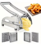 Heavy Duty Stainless Steel French Fry Cutter With Suction Feet For Potatoes. Fixed Price $14.99.