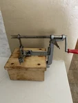 The Pampered Chef Apple Peeler Corer Slicer With Wooden Stand Hand Crank. Fixed Price $19.99.