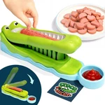 Crocodicer Hot Dog Slicer Fast 24-CUT Kids Meal Prep Tool, Simple Clean. Fixed Price $27.24.