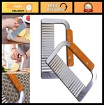 Wavy Potato Crinkle Cutter & French Fry Slicer - Stainless Steel Blade, Set Of 2. Fixed Price $29.69.