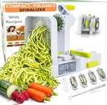 Quickfold 5-BLADE Spiralizer: Versatile & Compact Foldable Vegetable Slic. Fixed Price $42.98.