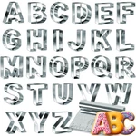 Bakerpan Stainless Steel Alphabet Cookie Cutter Set, Big 3.5 Inch, Silver. Fixed Price $57.11.