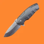 Uwharrie Alpha 6 Folding Knife 3.75" Satin 440C Steel Blade Gray Titanium Handle. Fixed Price $197.19.