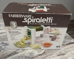 Farberware Spiraletti Fruit/vegetable Slicer 3 Cutting Blades New Open Box. Fixed Price $26.99.