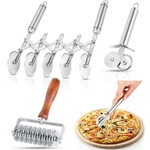 Gisafai 3 Pcs Pastry Cutter Set 5 Wheel Adjustable Pizza Slicer Stainless Lat.... Fixed Price $47.69.