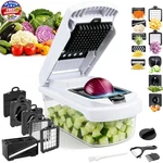 18-IN-1 Vegetable Fruit Chopper Cutter Food Onion Veggie Dicer Slicer Kitchen Us. Fixed Price $38.99.