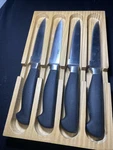 The Perfect Grip Knives Stainless Steel Blade And Wood Case. Fixed Price $15.00.