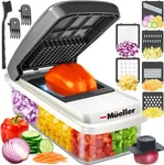 Mueller Vegetable Chopper Mandoline Slicer, Food 6 Blade, White Sand/grey. Fixed Price $56.48.