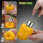 Stainless Steel Fruit Vegetable Remover Pepper Melon Kitchen Tool. Fixed Price $10.44.