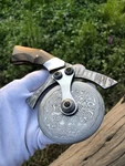 Handmade Damascus Steel Pizza Cutter With Wooden Handle Chef Tool Gift. Fixed Price $99.99.