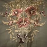 Hollander Set Of 2 Pillow Shams Dark Green Gold Red Floral Roped King Size. Fixed Price $27.00.