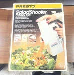 Presto Salad Shooter 02950 Electric Food Slicer Shredder Vintage 1989 Sealed. Fixed Price $29.99.
