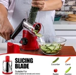 Geedel Rotary Cheese Grater, Vegetable Slicer With 3 Interchangeable Blades. Fixed Price $44.99.