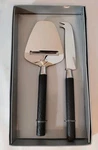 Crate & Barrel Artisan Cheese Tools Black Wooden Handles Knife Slicer. Fixed Price $16.99.