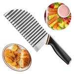 Jayvar Large Crinkle Cutter Wave Potato Slicer, Stainless Steel French Black. Fixed Price $16.90.