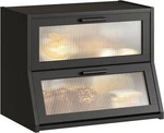 Ghwie Double Layer Bamboo Bread Box For Kitchen Counter,large Medium, Black. Fixed Price $52.99.