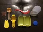 Vintage Tupperware Utensils - Scoop, Spoon Rest, Egg Cup, Shoehorn, Slicer, Etc. Fixed Price $5.99.