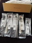 Michael C. Fina Woodrow Plain Stainless Steel Flatware Set, 5PCS Dishwasher Safe. Fixed Price $350.00.