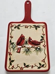 Jdy Winter Ceramic Cheese Board Server Tray Cardinal Decoration Christmas. Fixed Price $19.00.