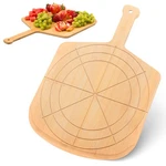 Wooden Pizza Peel 12 Inch Board With Engraved Sizes Multi-purpose Bamboo Pi.... Fixed Price $37.52.