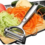 Huakai Multifunction Vegetable Peeler Julienne 5.91INCH*2.2INCH, Silver. Fixed Price $23.99.