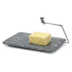 Rsvp Cheese Slicer Board Natural Grey Marble 8 X5 Stainless Steel Wire Cutter. Fixed Price $26.39.