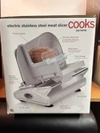 Cooks Jcpenny Home Electric Stainless Steel 150W Meat & Food Slicer Open Box. Fixed Price $59.99.