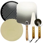 Nexgrill Pizza Grilling Cutting Kit Stone Peel Spatula 14" Cordierite 5-PIECE. Fixed Price $39.99.