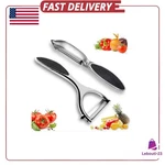 2PC Stainless Steel Vegetable Fruit Peeler Non Slip Handle Potato Carrot. Fixed Price $14.40.